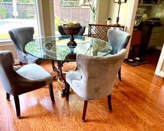 Metal/glass breakfast table