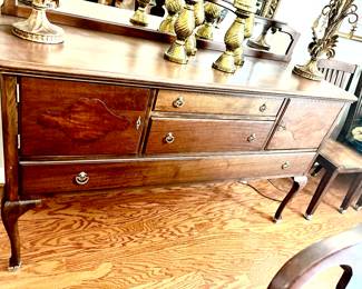 Graceful antique sideboard