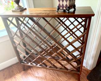 MCM walnut wine rack