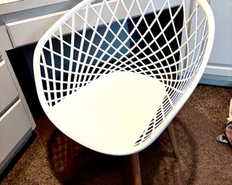 Super cool CB2 white chair