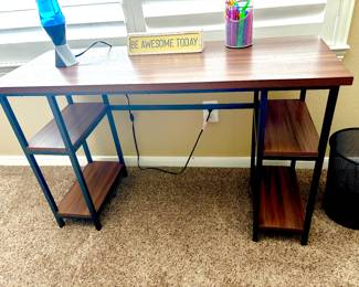Walnut organizer desk
