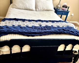 Full blue bed