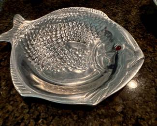 Arthur Court and other pewter serving pieces