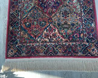 Karastan runner measures 118" long (including fringe) x 34" wide $400. Call Patty (or text) with offers to buy and setup a pickup. We will make pickup easy for you! 847-772-0404.