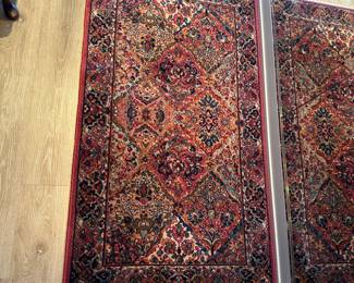 Karastan small area rug #2 measures 68" long (including fringe) x 34" wide. $175. Call Patty (or text) with offers to buy and setup a pickup. We will make pickup easy for you! 847-772-0404.