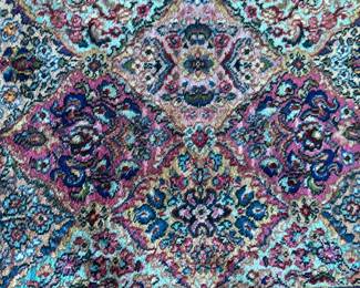 Karastan small are a rug measures 64" long (including fringe) x 34" wide. $175. Call Patty (or text) with offers to buy and setup a pickup. We will make pickup easy for you! 847-772-0404.