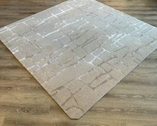 Custom Area Rug measures 7 feet x 7 feet by Davis & Davis Custom Rugs and Broadloom in Ecru Wool. $500. Call Patty (or text) with offers to buy and setup a pickup. We will make pickup easy for you! 847-772-0404.