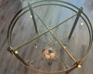 Beautiful brass and glass round table with 6 Hickory reupholstered chairs (only 4 shown). All for $1200. Call Patty (or text) with offers to buy and setup a pickup. We will make pickup easy for you! 847-772-0404.