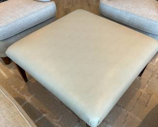 Custom made square coffee table/square bench. Measures 18"H x 36" square. The circular indentation on the top is temporary from a plate that was resting on top. $400. Call Patty (or text) with offers to buy and setup a pickup. We will make pickup easy for you! 847-772-0404.