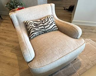 Century Essentials Armchairs (Retail $2500) in neutral fabric in excellent condition $500 each. Measures 30"H x 32"W x 32"D. Call Patty (or text) with offers to buy and setup a pickup. We will make pickup easy for you! 847-772-0404.