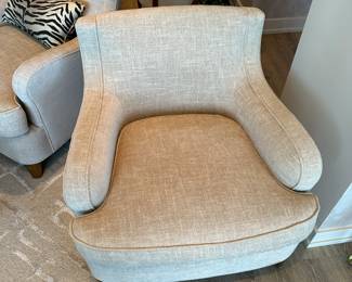 Century Essentials Armchairs (Retail $2500) in neutral fabric in excellent condition $500 each. Measures 30"H x 32"W x 32"D. Call Patty (or text) with offers to buy and setup a pickup. We will make pickup easy for you! 847-772-0404.