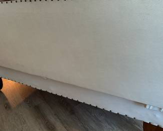 Fabulous reupholstered and restored antique sofa in a pleather pebble texture. Measures 38" tall x 80" long x 27" deep. $1200. Call Patty (or text) with offers to buy and setup a pickup. We will make pickup easy for you! 847-772-0404.