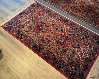 Karastan small area rug #2 measures 68" long (including fringe) x 34" wide. $175. Call Patty (or text) with offers to buy and setup a pickup. We will make pickup easy for you! 847-772-0404.