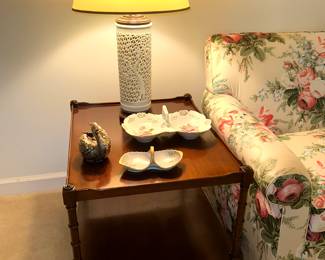 One of 2 lamps and tables