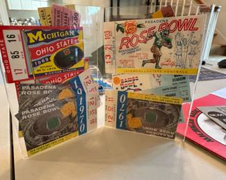 Vintage and scarce small collection of ROSE BOWL and game tickets - sold as one small lot