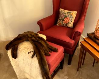 Wingback and ottoman
