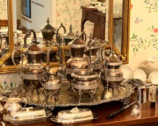 Antique silver plated tea set