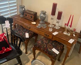 Sofa table and stools