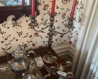 Sterling candelabras