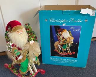 Lots of Chritopher Radko holiday decor, including ornaments.