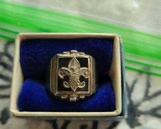 Boy scout sterling ring
