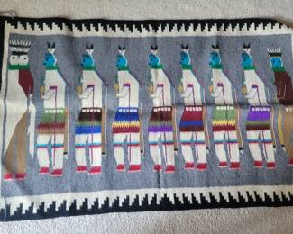 Native American hand woven rugs or wall hanging