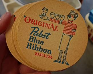 1960's Pabst beer coasters