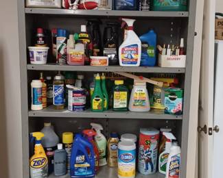 Lots of cleaning, car care and garden chemicals