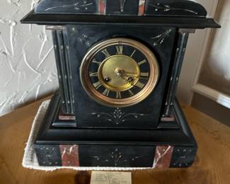 Marble French antique hotel clock