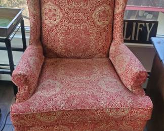 Queen Anne Style High Back Chair