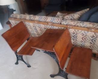 School Desk from late 1800s w Ink well, Mint Condition