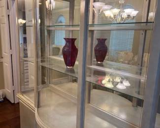 Ex large Glass Front Vintage China Cabinet