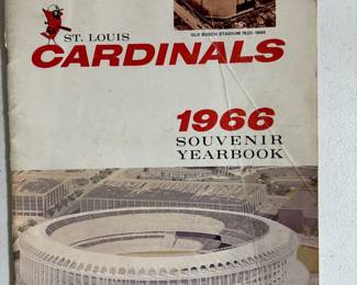 1966 St. Louis Cardinals official program. 1966 was the first year of playing in the new Busch Stadium.