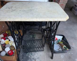 Treadle sewing table