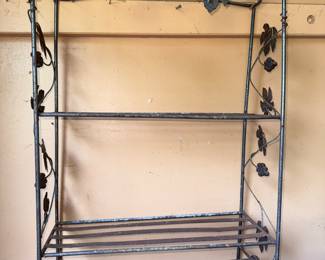 Metal wall shelf