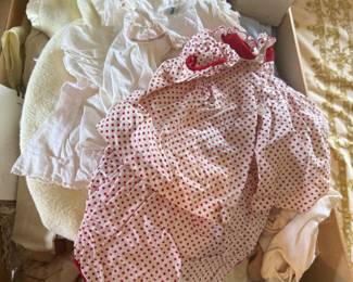 Box of baby and chldren’s vintage clothing