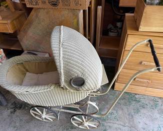 Old wicker buggy