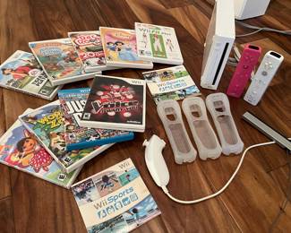 WII CONSOLE AND GAMES