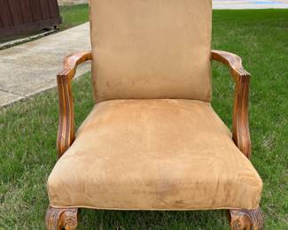 Beautiful, beige suede chair