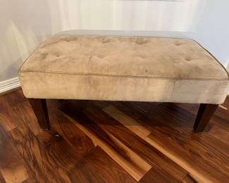Another tan weighted ottoman