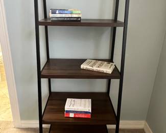 Wood and metal bookcase or great for accessories and home decor