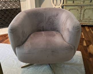 Velvet swivel chair