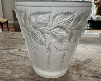 Lalique style vase