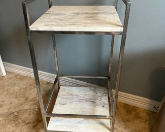 Granite cart with wheels. Great bar cart and so much more!