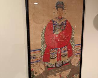 Fantastic early pair of  Chinese ancestral portraits.  These pieces do not come up around these parts very often.