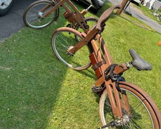 BOUGH pair his and hers electric assist Dutch OAK wooden bicycles