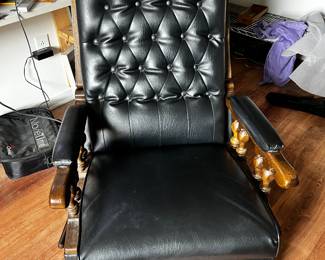 Leather Pushback Recliner