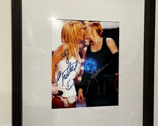 Brittany Spears and Madonna signed and framed photograph