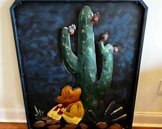 Metal Wall Cactus Art