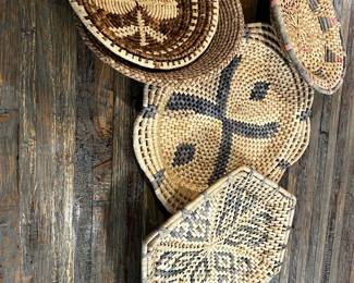 Selection of woven baskets